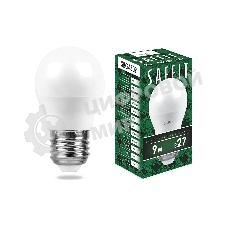 Лампа светодиодная SAFFIT SBG4509 (55083) 9Вт Е27 белый матовый шар