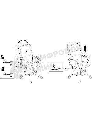 Кресло офисное Бюрократ Triest Fabric песочный Light-21 крестов. металл черный
