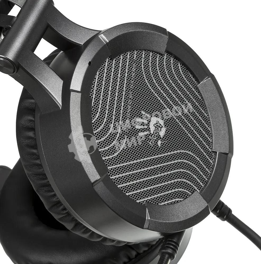 Гарнитура проводная с микрофоном A4Tech G530 черный/серый 1.8м мониторы оголовье