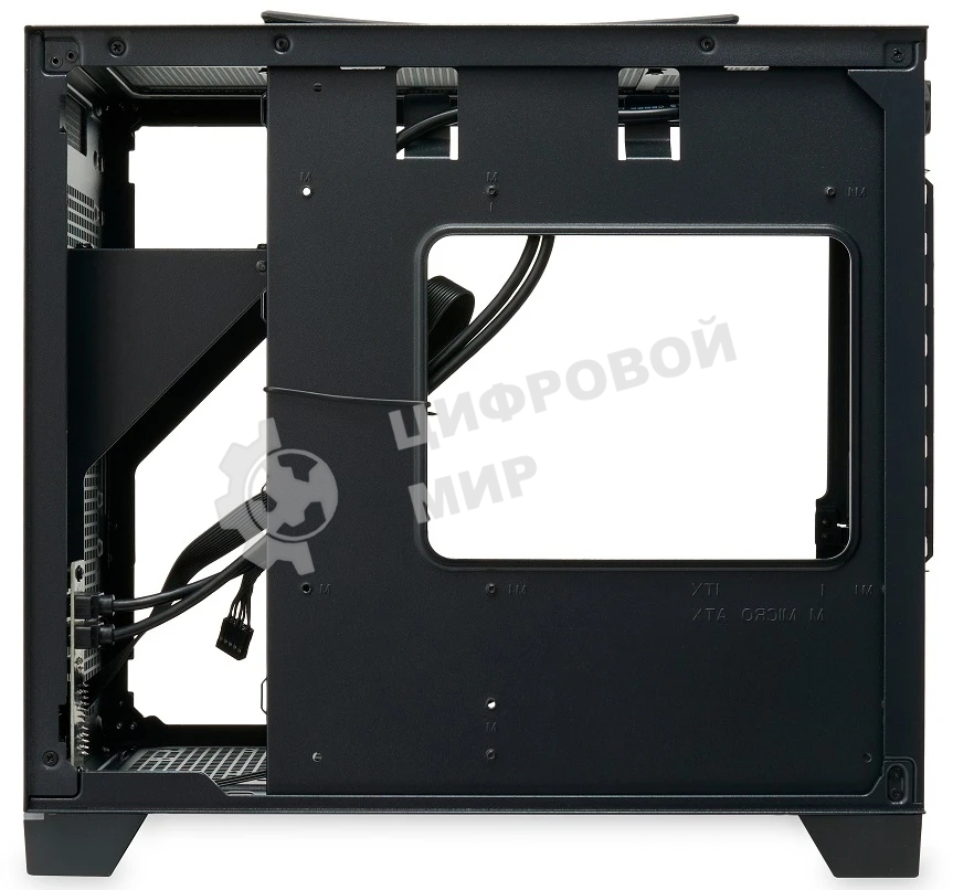 Компьютерный корпус без блока питания Case HSPD M211, Mesh Mini-tower, Black, TG, 0.7 SPCC, no fans,mATX, mITX, 175/330/150мм, 2x2.5