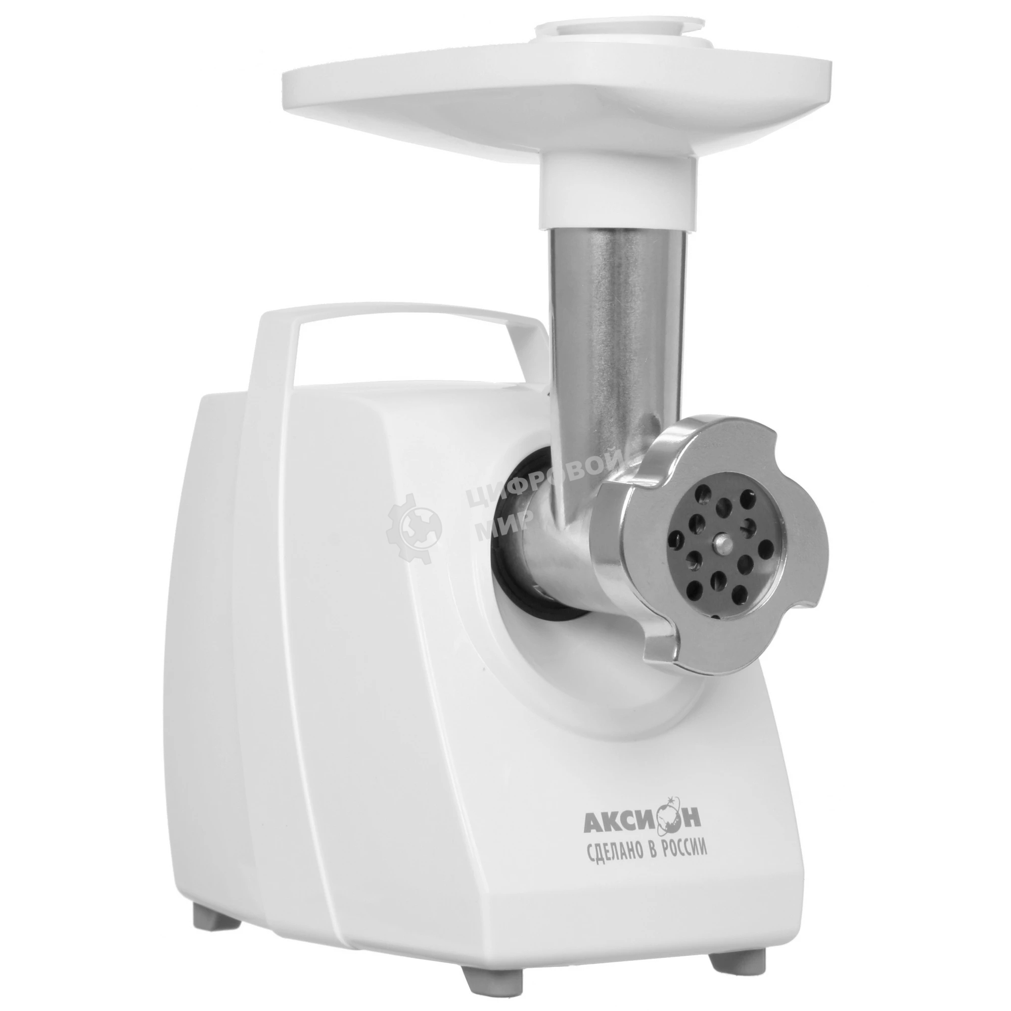 Мясорубка электрическая Аксион М33.02 белый, 1500 Вт, 1.7 кг/мин, реверс, защита от перегрузки, насадки - 5