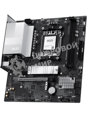 Материнская плата MSI PRO B850M-B GEN4, AM5, AMD B850, 2xDDR5 (до 128 ГБ), 4xSATA, 2xM.2 (1xPCIe 5.0, 1xPCIe 4.0), 1xPCIe 4.0 x16, 1xPCIe x1, 1xHDMI, 1xDP, 1x2.5Gb LAN, 1xUSB-C 5Gbps, 3xUSB-A 5Gbps, 2xUSB-A 2.0, 3x3.5 мм, 7.1, чёрный/серебристый, mATX