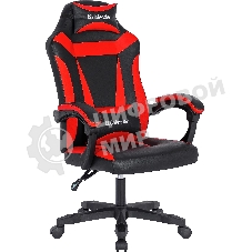 Кресло Defender Master черный, экокожа, 140 кг, механизм качания