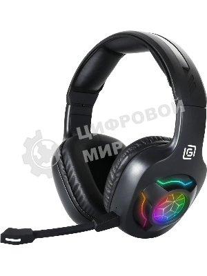 Гарнитура беспроводная/проводная с микрофоном Оклик HS-L575G черный накладные BT оголовье (1895253)