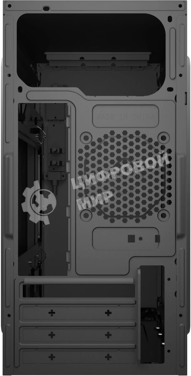 Компьютерный корпус с блоком питания 450Вт. Case Forza mATX, 450W, 2xUSB 2.0, Black, w/o FAN, 8 см fan PSU, power cord