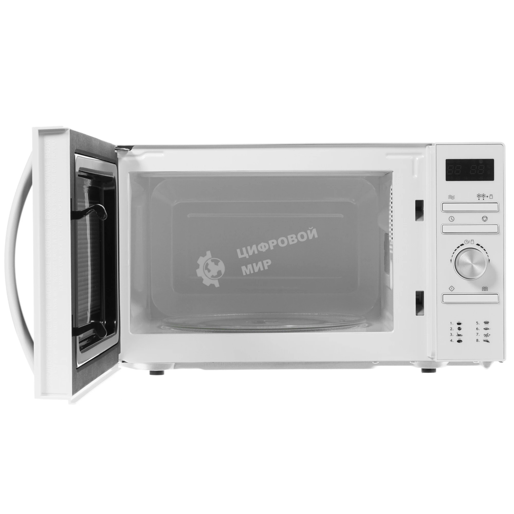 Микроволновая печь Hyundai HYM-D3027 белый, 20 л, 700 Вт, переключатели - кнопки, поворотный механизм