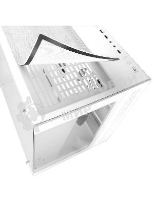 Компьютерный корпус Ginzzu V580 RGb подсветка, закаленное стекло 1хUSB 3.0,1хUSB 2.0, AU белый ATX