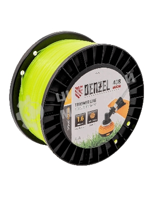 Леска для триммера Denzel круглая, 1,6мм х 408м, на DIN катушке FLEX CORD