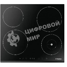 Индукционная варочная панель Hansa BHI68508, конфорок: 4 шт., стеклокерамика, независимая, черный