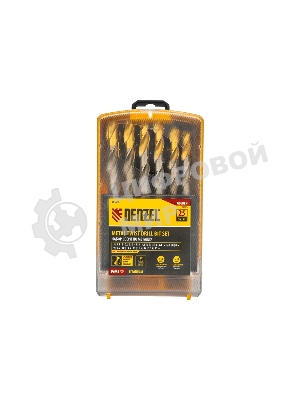 Набор сверл по металлу Denzel 1-13 мм, Р6М5-TiN, Golden Tip, 25 шт