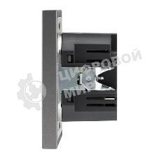 Розетка Kranz STRONG USB-A+Type-C 3А с функцией быстрой зарядки графит