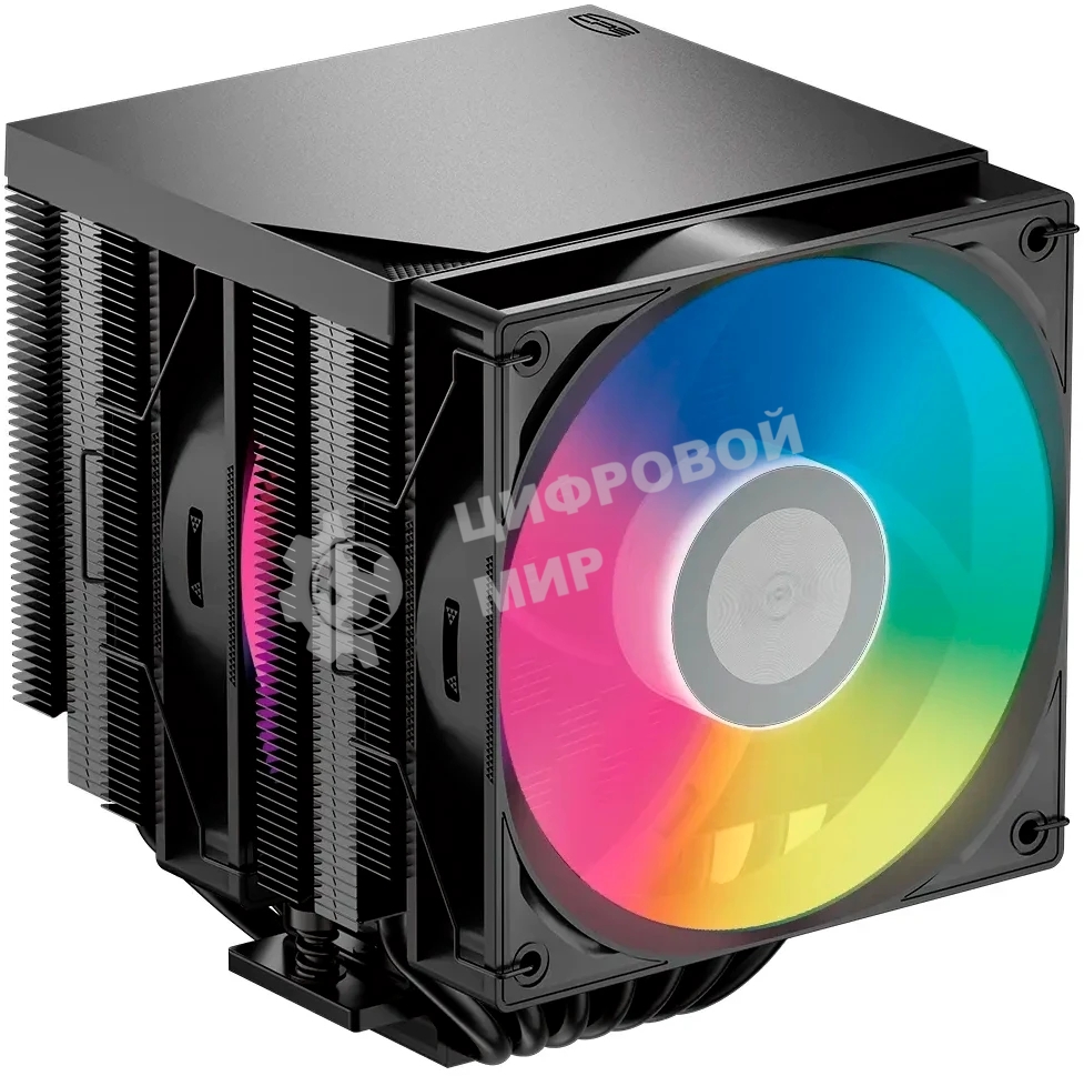 Кулер для процессора PCCooler RT720 TC ARGB BK (270W, 4-pin PWM, 157.5mm, Al/Cu, 7x6mm, ARGB, 2x120mm, 73.32CFM, 34.9dBA, 2200RPM, S: 1851/1700/1200/115X, AM5/AM4, black)