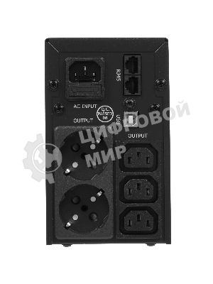 Источник бесперебойного питания Crown CMU-SP650COMBO/650 ВА/390 Вт/2 х CEE 7 (евророзетка), 3 x IEC 320 C13 (компьютерная)