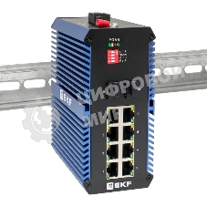 Коммутатор EKF TSX-U-2GX/SFP-8GTP, 8×1 Гбит/с PoE + 2×1 Гбит/с SFP, неуправляемый