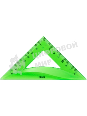 Набор линеек Deli EG00402 Pioneer, пластик, длина 20см, ассорти, флуорисцентный, в комплекте: линейка 20см / треугольник 2шт / транспортир, пластиковый пакет с европодвесом