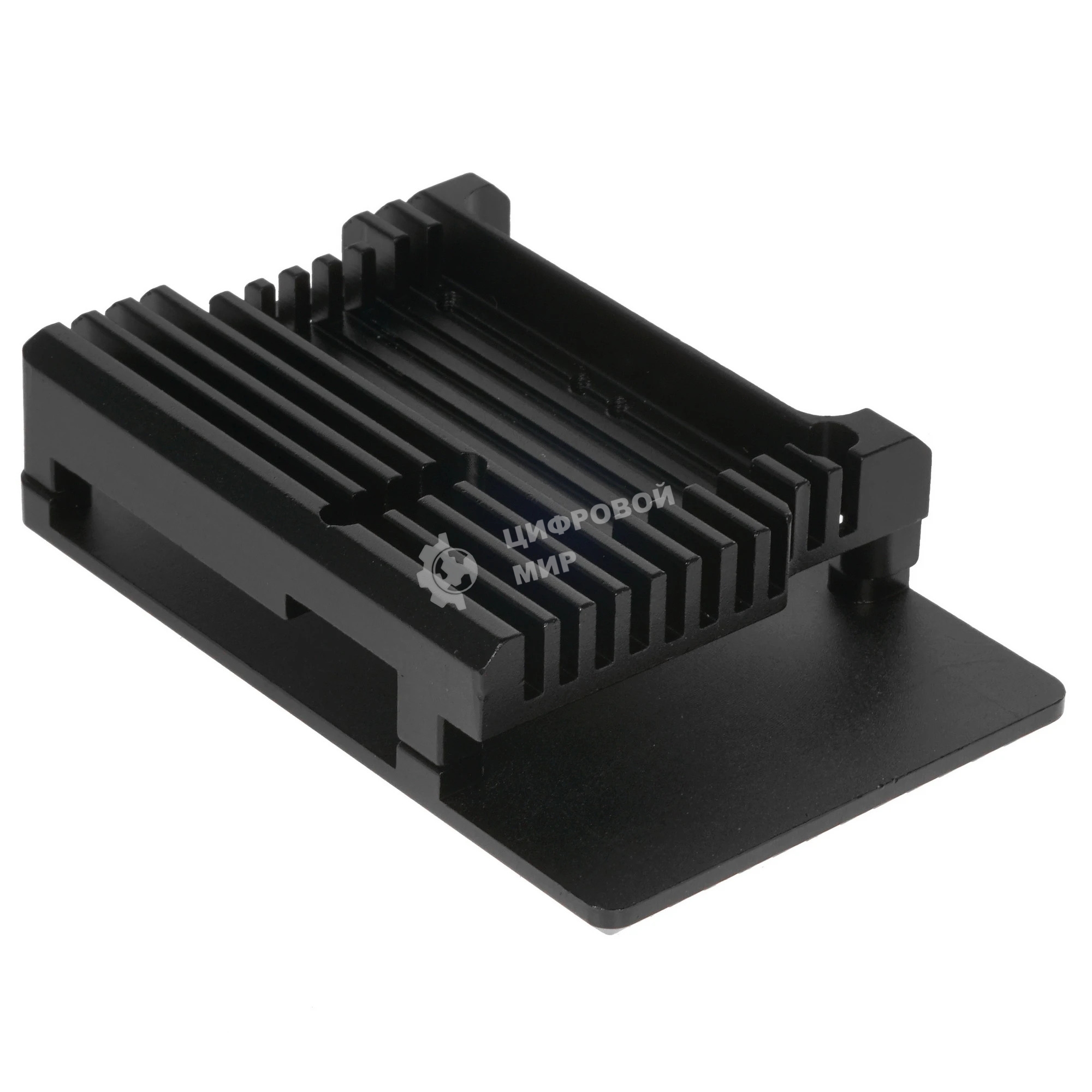 Корпус Qumo Aluminum case with double black fans, Raspberry Pi 4, black(RS010)