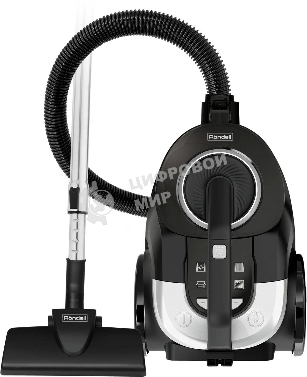 Пылесос Rondell RDE-2060 черный/серый, 500/2400 Вт, уборка сухой, пылесборник контейнер 2.5 л