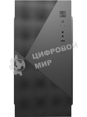 Компьютерный корпус с блоком питания 450Вт. Case Forza mATX, 450W, 2xUSB 2.0, Black, w/o FAN, 8 см fan PSU, power cord