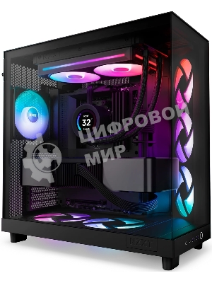 Вентилятор для корпуса Case Cooler NZXT F240 RGb Core (120x120x25мм, 4-pin PWM, RGb, 75.12CFM, 30dBA, 2400RPM, Black, Single-Frame RGb Fan Unit)