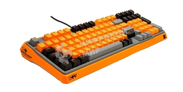 Клавиатура Rapoo ESK750-98 проводная, USB Type-A, серый/оранжевый