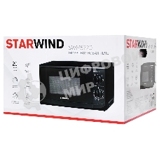 Микроволновая печь Starwind SWM5720 черный, 20 л, 700 Вт, переключатели - поворотный механизм