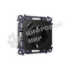 Комплект механизма электрической розетки OMEGA Черный матовый 2USB A+C 20W (быстрая зарядка) с/з QUANT (OP8100, VM160) MO810010