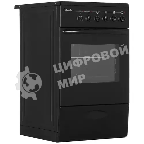 Плита электрическая Лысьва EF4011MK00 черный, конфорок 4 электрических, духовка 57 л, 50 см x 84 см x 60 см (без крышки)