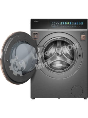 Стиральная машина Weissgauff WM 58411 Direct Drive Inverter Premium Steam Grey серая, загрузка фронтальная 11кг, 1400 об/мин., класс: A+++