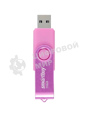 Флешка USB Smartbuy Twist Pink (SB016Gb2TWP), 16Gb, USB 2.0, R/W 15/12, розовый