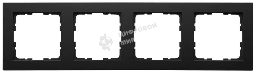 Рамка Jasmart 4-м G-Classic черный матовый soft touch