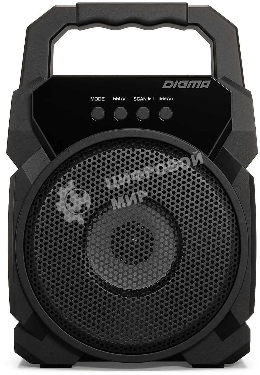 Портативная колонка Digma D-PS1500 черный 10 Вт 1.0 BT 10м 500mAh