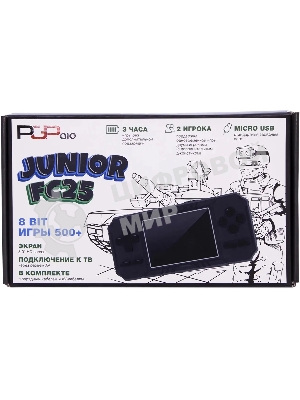 Игровая консоль PGP AIO Junior FC25a чёрная (500 игр, 8 Bit, 3.0 