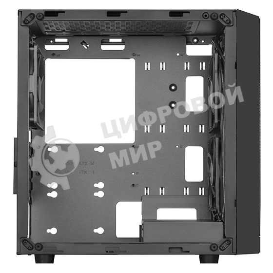 Компьютерный корпус Silverstone SST-PS15B-PRO Precision Mini Tower Micro ATX Computer Case, tempered glass, 2x 120мм ARGb, 1x ARGb Controller, black