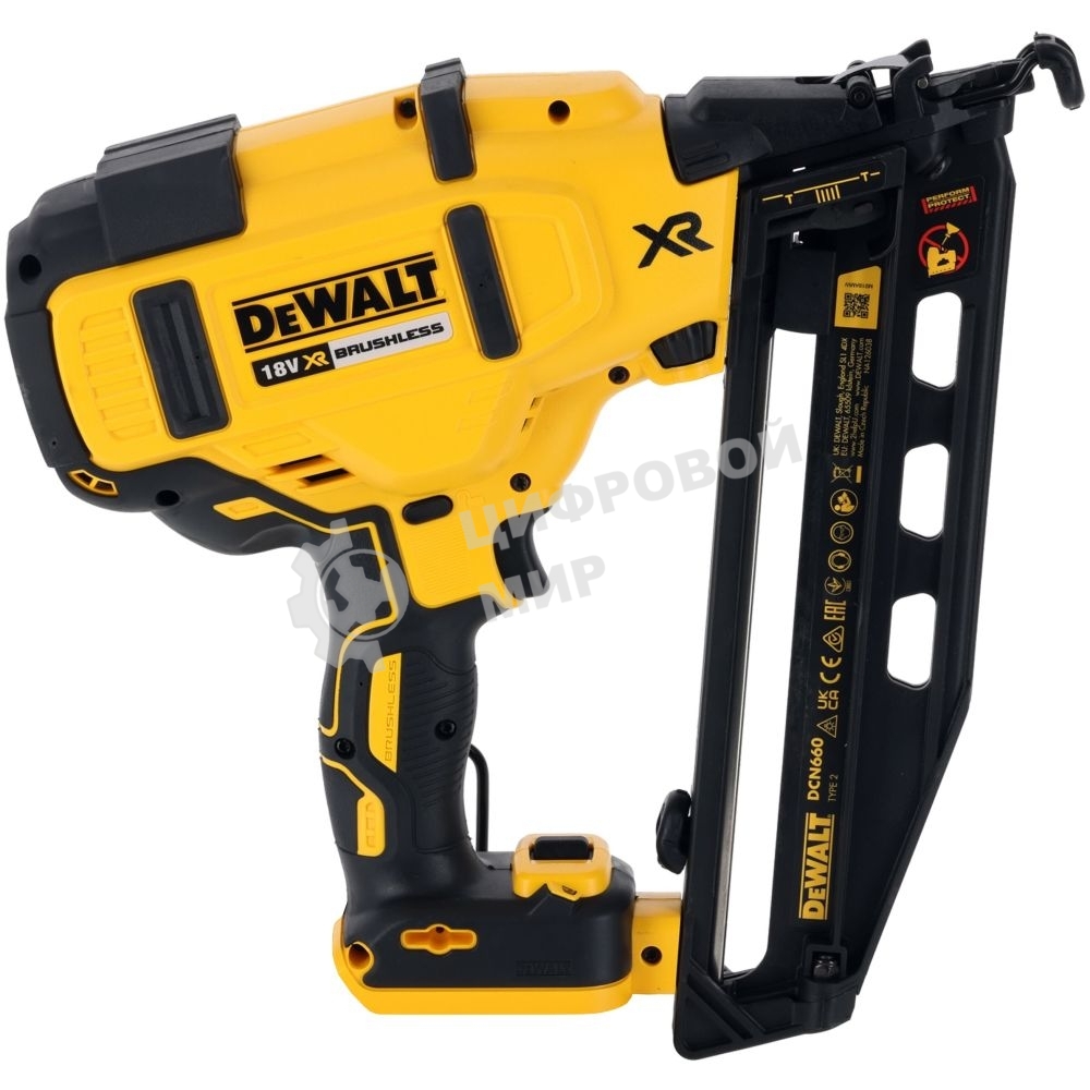 Аккумуляторный шпилькозабивной пистолет DeWalt DCN660D2, 18 В XR, 2 АКБ 2 А·ч