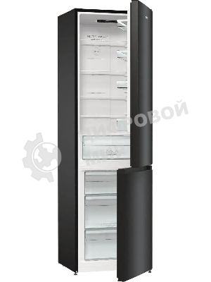 Холодильник Gorenje NRK6202EBXL4 черный матовый двухкамерный 235/96л морозилка снизу, No Frost