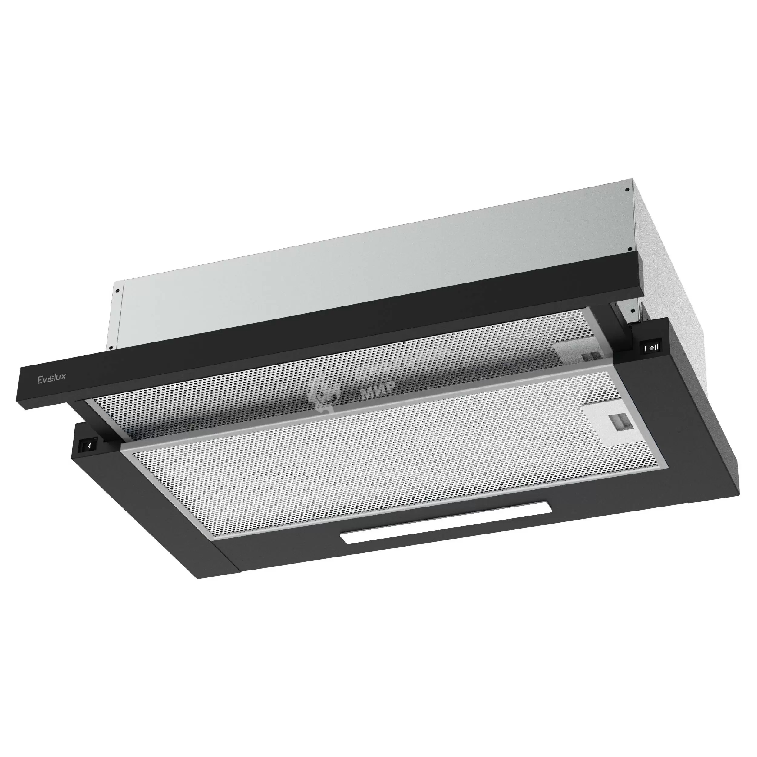 Вытяжка встраиваемая Evelux TEL 60 B черный, 60 см, 670 куб. м/ч, 46 дБ