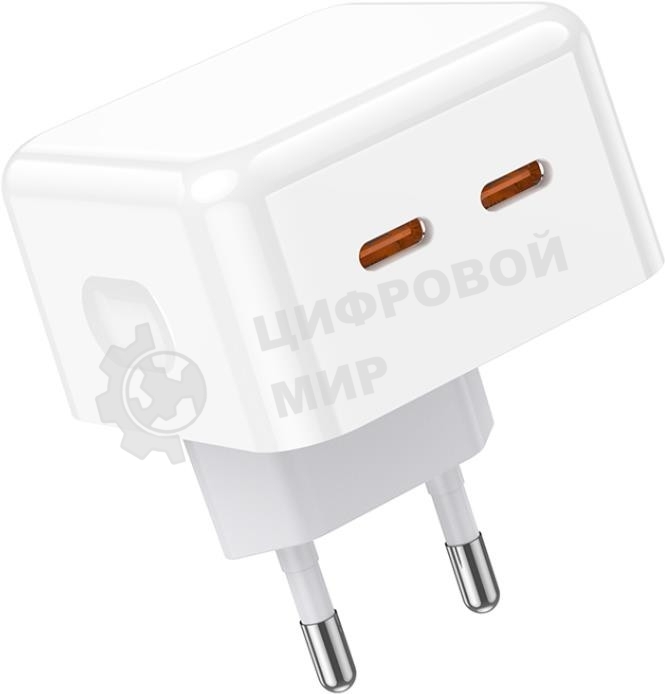Сетевое зарядное устройство BOROFONE (6941991101113) BA76A 2Type-C 3.0A PD 35W, белый
