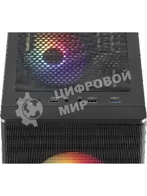 Корпус AeroCool Designer-G-BK-v2, Midi-Tower, чёрный, 4 x 120 мм