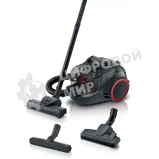 Пылесос Bosch BGS21POW2 черный, 700 Вт, уборка сухая, пылесборник контейнер 2 л