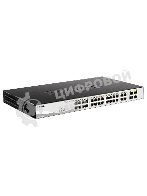 Коммутатор D-Link DGS-1210-28MP/F3A, 24×1 Гбит/с + 4×1 Гбит/с Combo, настраиваемый