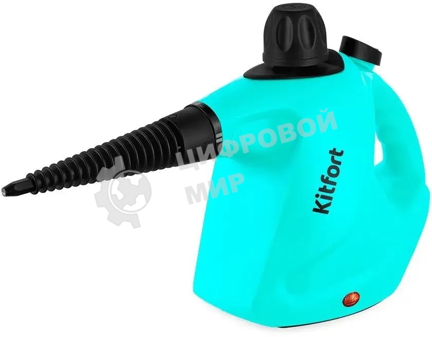 Пароочиститель ручной Kitfort КТ-9138-2 1050Вт черный/зеленый