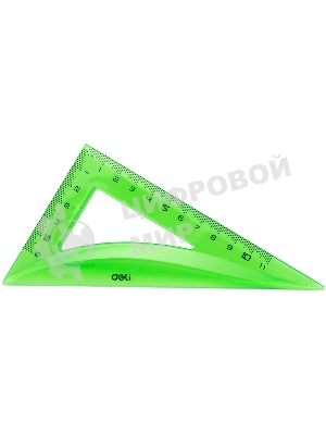 Набор линеек Deli EG00402 Pioneer, пластик, длина 20см, ассорти, флуорисцентный, в комплекте: линейка 20см / треугольник 2шт / транспортир, пластиковый пакет с европодвесом