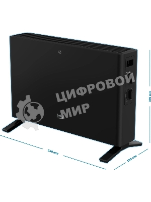 Конвектор электрический Beko Winter Range RHC 5218 B черный, 1800 Вт, 20 м2, термостат