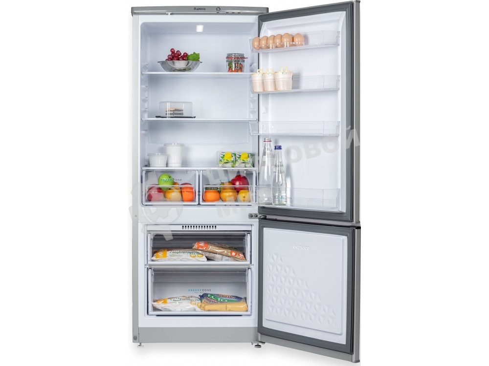 Холодильник Бирюса M551 металлик двухкамерный 180/60л морозилка снизу, автоматическое оттаивание