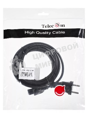 Кабель питания для ноутбуков 3m, 3-pin, с заземлением, 220V (Европейский стандарт) Telecom