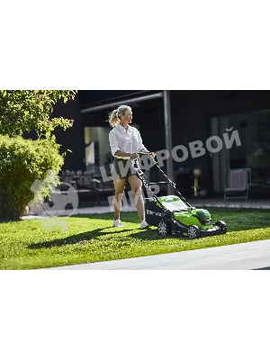 Газонокосилка аккумуляторная (2512607) GreenWorks G24X2LM41, 2*24V, 41 см, без АКБ и ЗУ