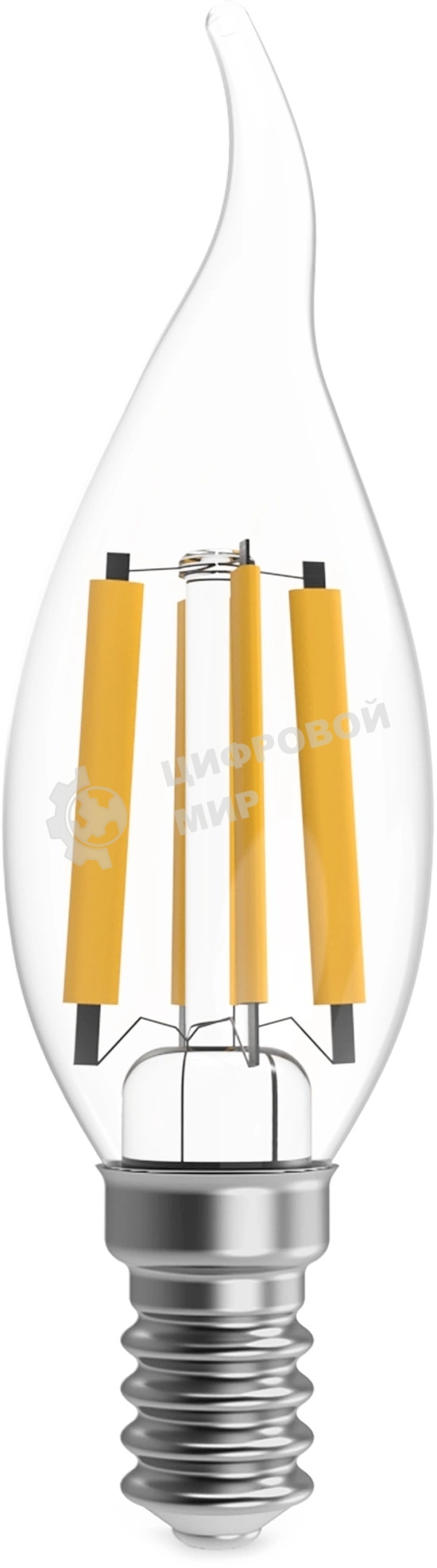 Лампа филам. Gauss Filament 13Вт цок.:E14 свеча св.свеч.бел.теп. (упак.:10шт) (104801113)