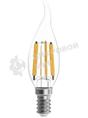 Лампа филам. Gauss Filament 13Вт цок.:E14 свеча св.свеч.бел.теп. (упак.:10шт) (104801113)