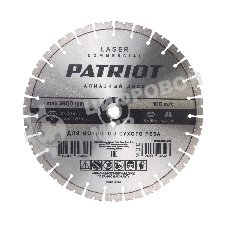 Диск PATRIOT LASER COMMERCIAL алмазный сегментный 400х25,4/20 Камень/Асфальт