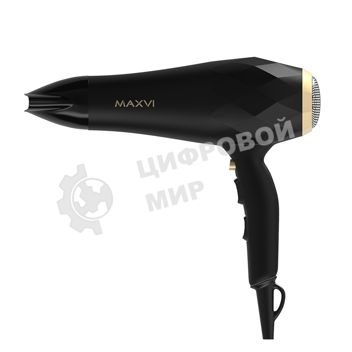 Фен MAXVI HD2201 черный/золотистый, 2200 Вт